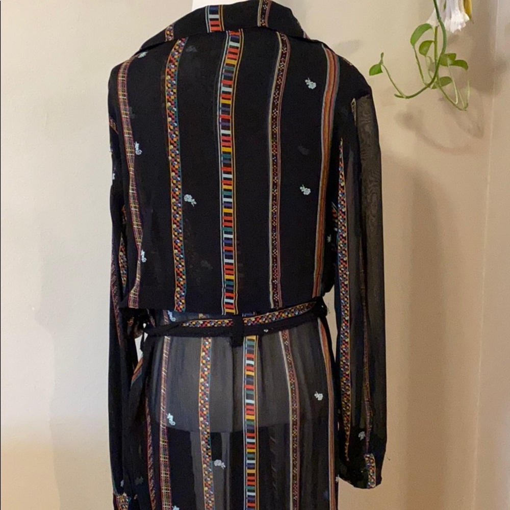 Urban Outfitters Longline Sheer Printed Jacket - Picture 3 of 7